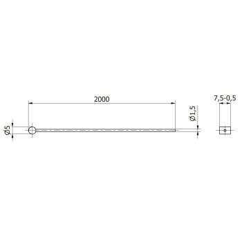 Preview: Bowdenzug Ø 1,5 mm x 2000 mm mit Nippel D
